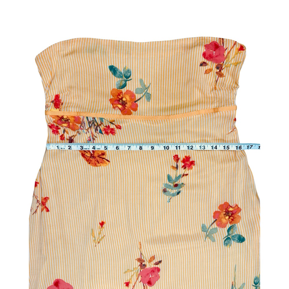 Free People Rosie Posie Sunshine Floral Strapless Midi Dress Womens L - Picture 12 of 16